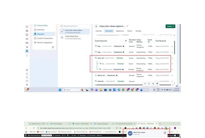 setup meta facebook pixel, conversion API, shopify serverside tracking